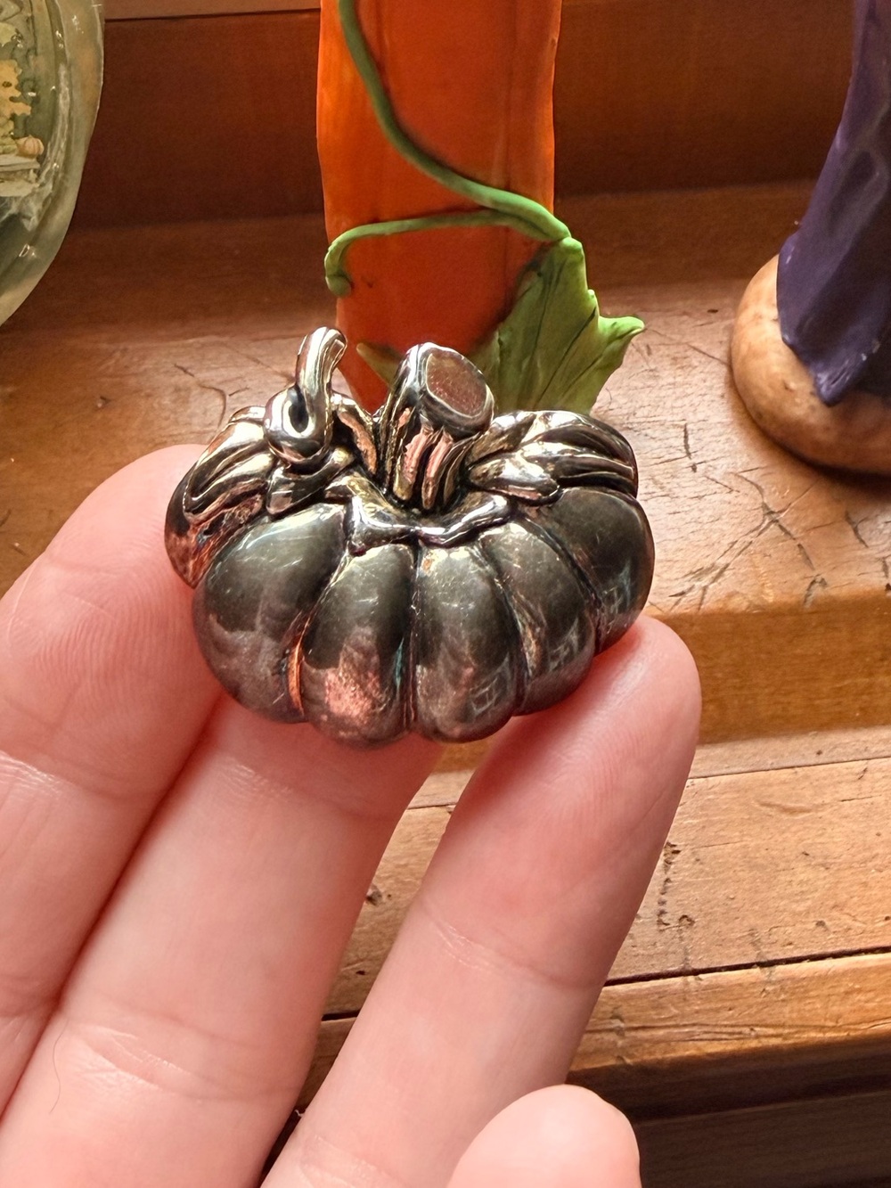 Vintage Pumpkin Brooch/Pendant